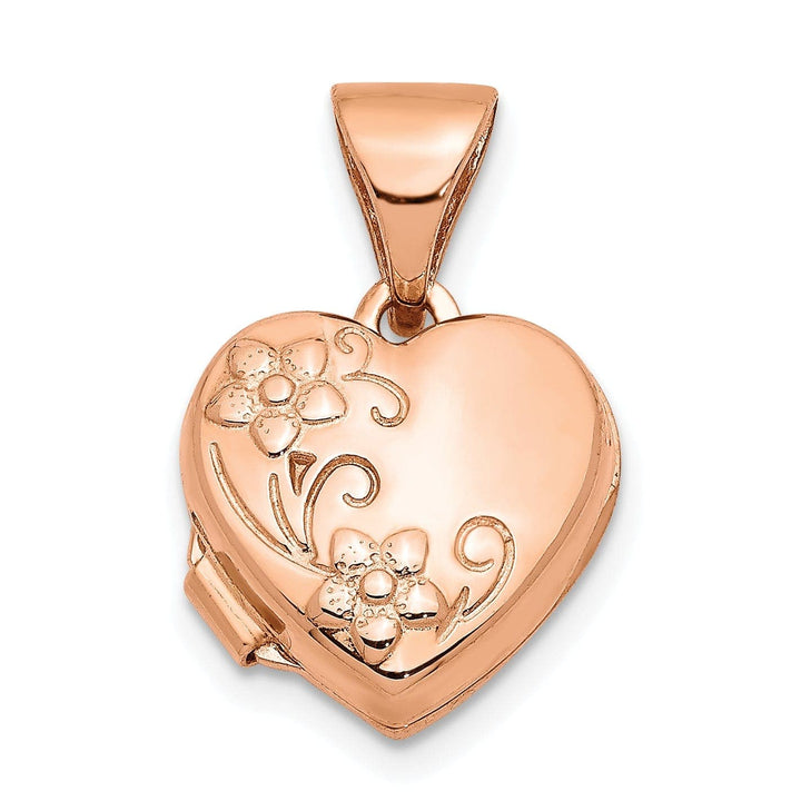 Lovely Rita's Pendants & Charms Rose Gold Floral Heart Locket