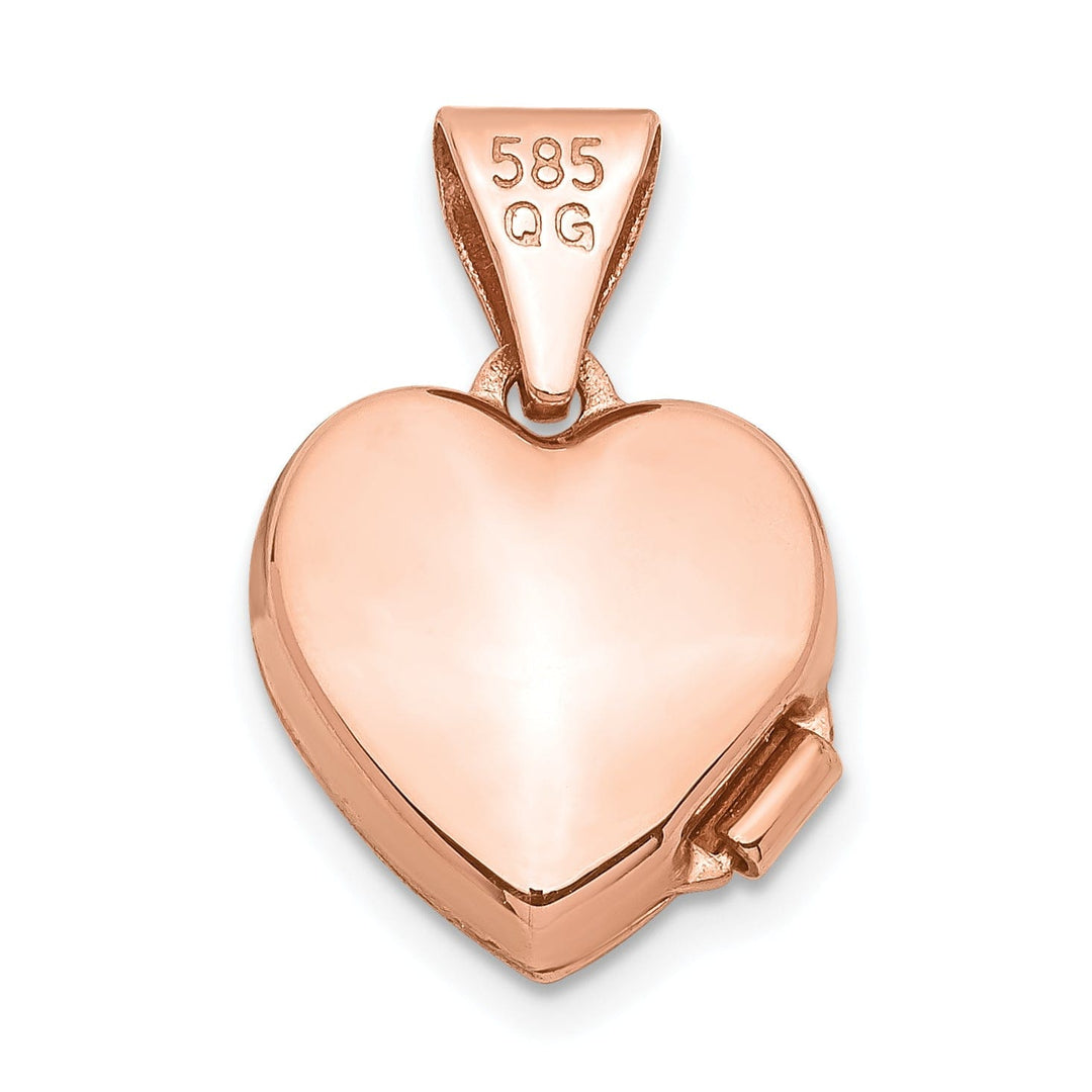 Lovely Rita's Pendants & Charms Rose Gold Heart-Shaped Scrolled Locket