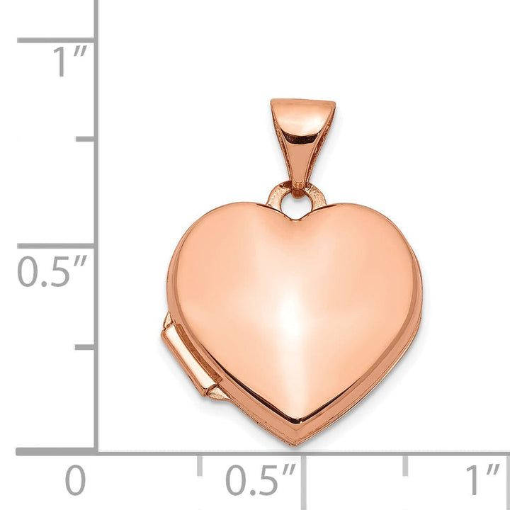Lovely Rita's Pendants & Charms Rose Gold Plain Heart Locket