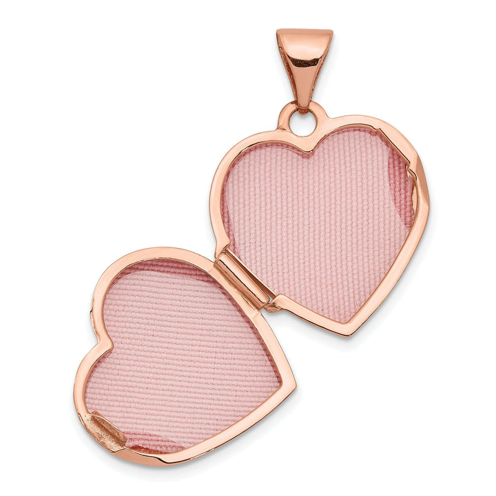 Lovely Rita's Pendants & Charms Rose Gold Plain Heart Locket