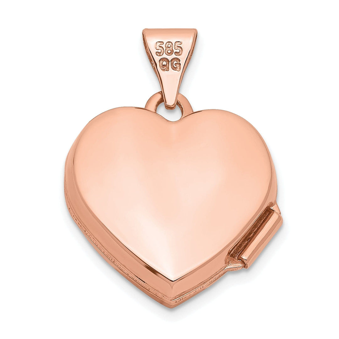 Lovely Rita's Pendants & Charms Rose Gold Plain Heart Locket