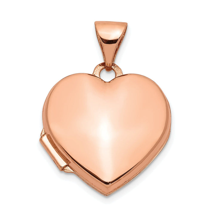 Lovely Rita's Pendants & Charms Rose Gold Plain Heart Locket