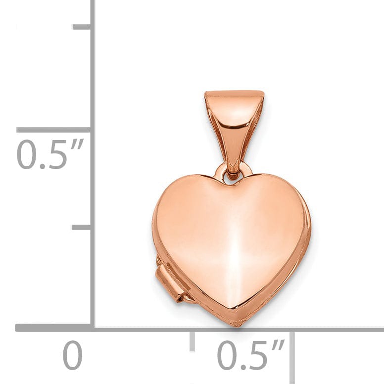 Lovely Rita's Pendants & Charms Rose Gold Plain Heart Locket