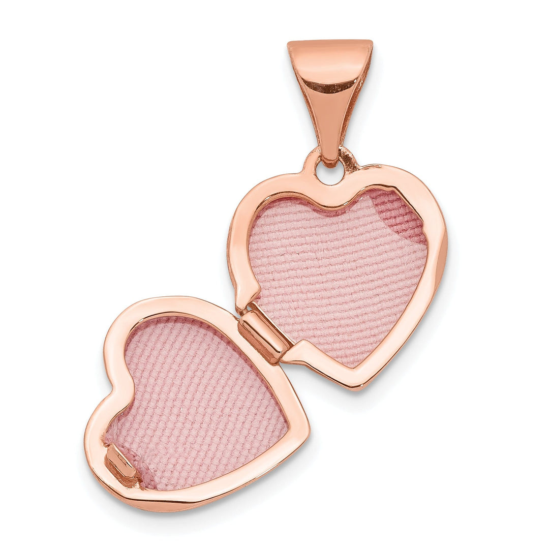 Lovely Rita's Pendants & Charms Rose Gold Plain Heart Locket