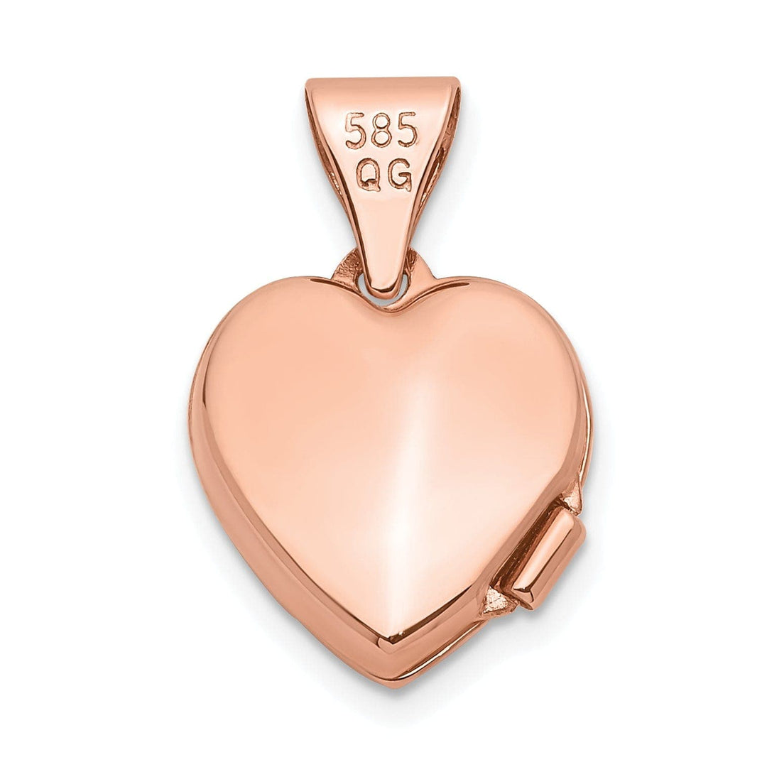 Lovely Rita's Pendants & Charms Rose Gold Plain Heart Locket