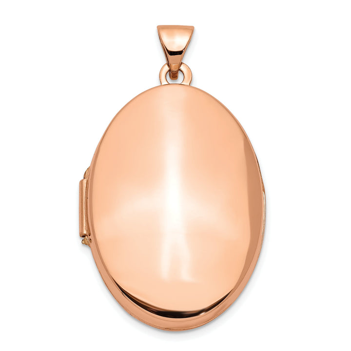 Lovely Rita's Pendants & Charms Rose Gold Polished Domed Oval Locket