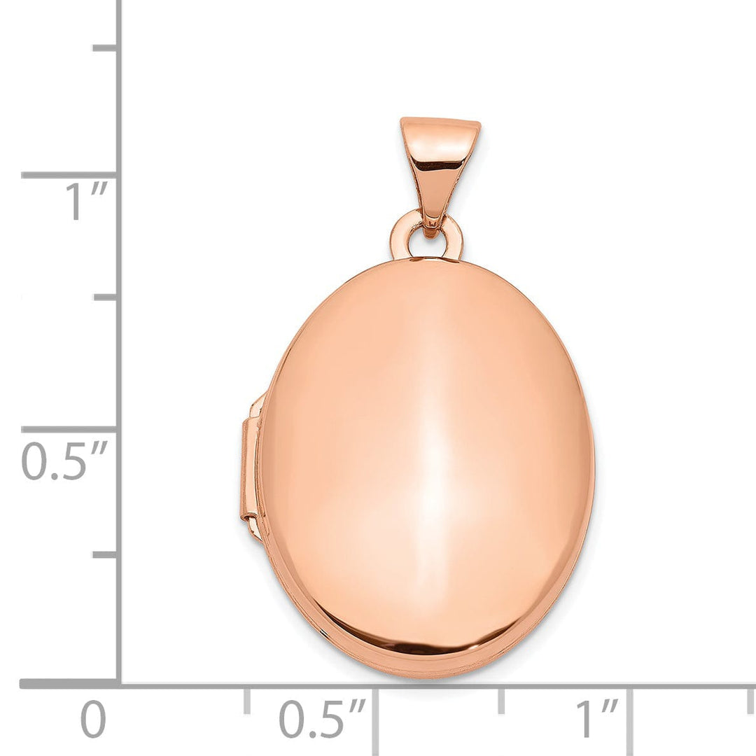 Lovely Rita's Pendants & Charms Rose Gold Polished Oval Locket