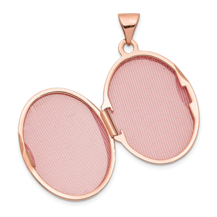 Lovely Rita's Pendants & Charms Rose Gold Polished Oval Locket