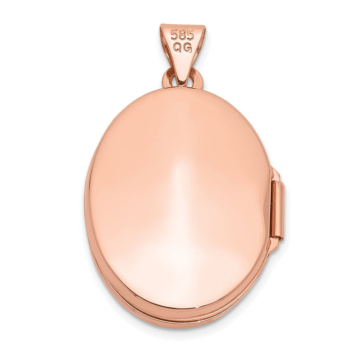 Lovely Rita's Pendants & Charms Rose Gold Polished Oval Locket