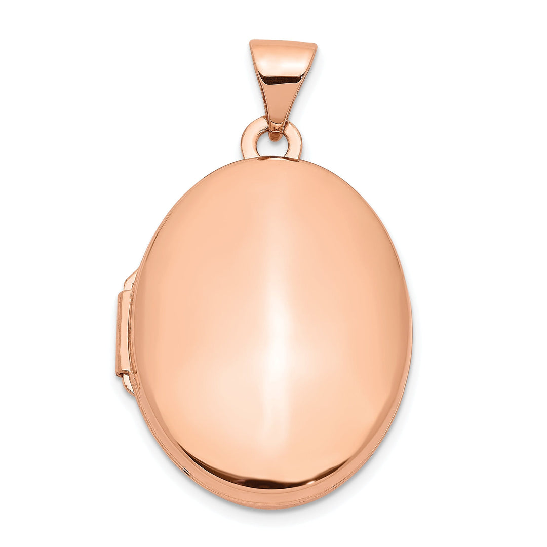 Lovely Rita's Pendants & Charms Rose Gold Polished Oval Locket
