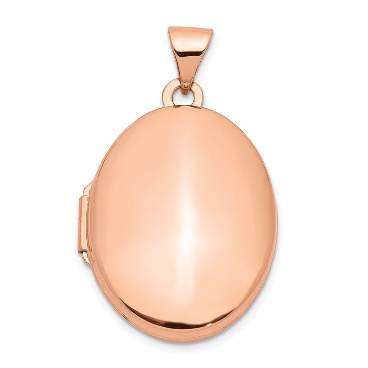 Lovely Rita's Pendants & Charms Rose Gold Polished Oval Locket
