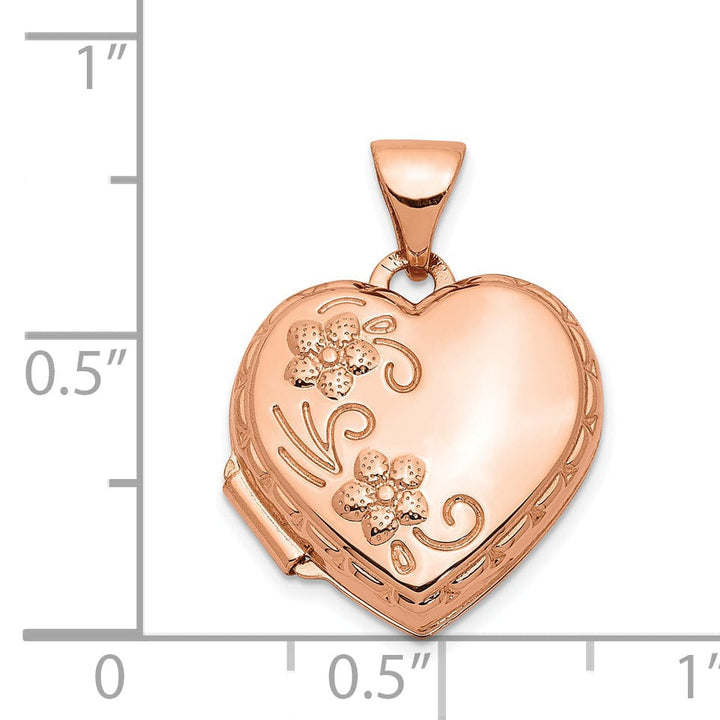 Lovely Rita's Pendants & Charms Rose Gold Reversible Heart Locket