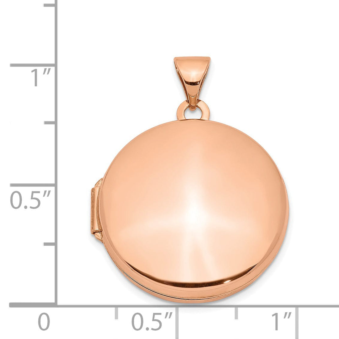 Lovely Rita's Pendants & Charms Rose Gold Round Plain Flat Locket