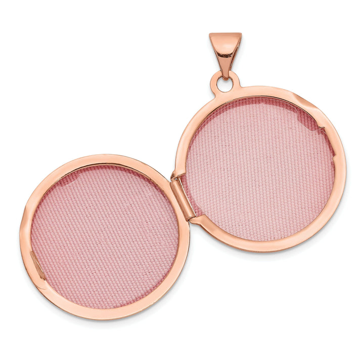 Lovely Rita's Pendants & Charms Rose Gold Round Plain Flat Locket