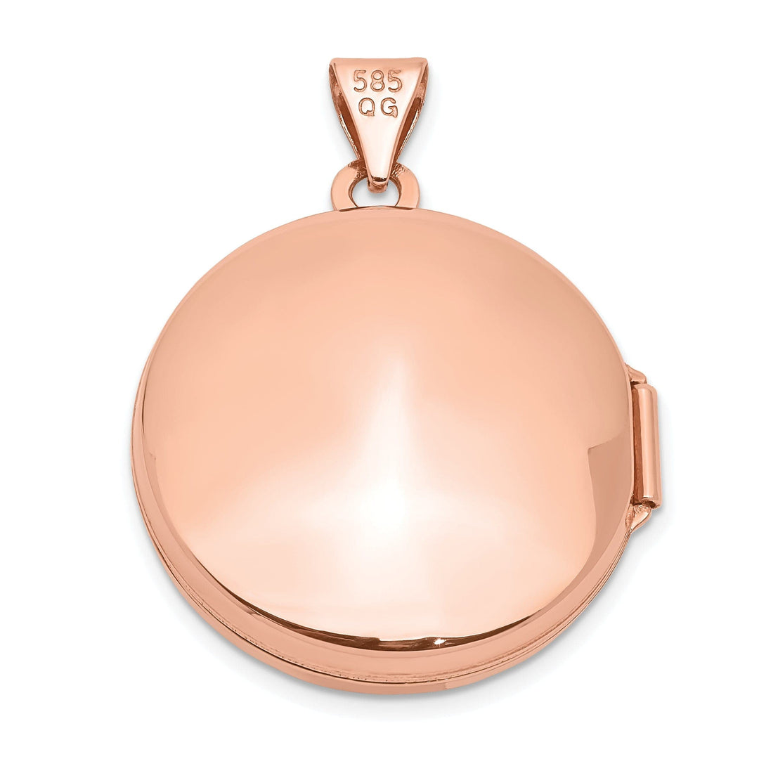 Lovely Rita's Pendants & Charms Rose Gold Round Plain Flat Locket