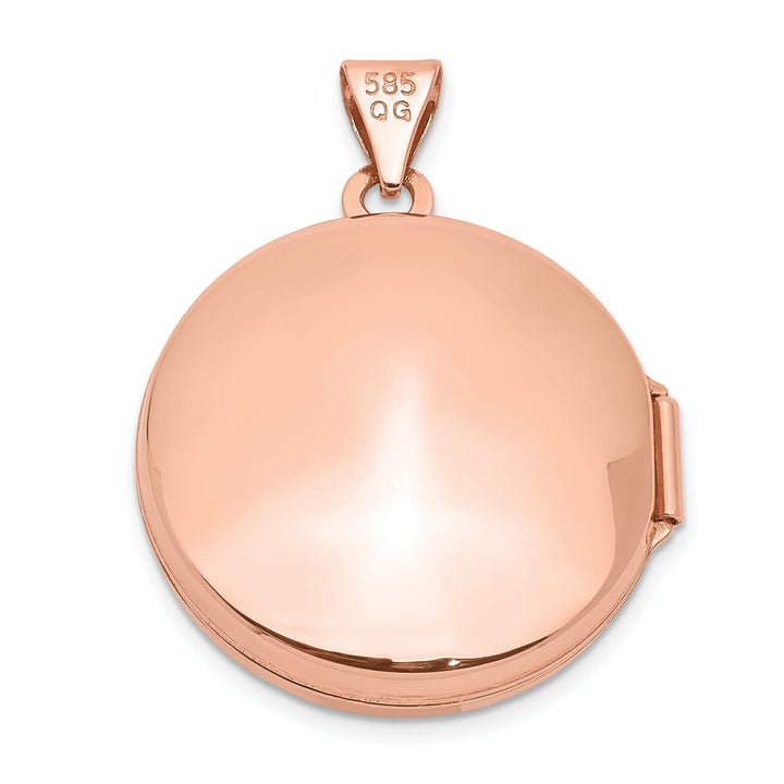 Lovely Rita's Pendants & Charms Rose Gold Round Plain Flat Locket