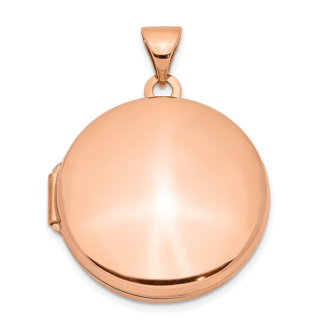 Lovely Rita's Pendants & Charms Rose Gold Round Plain Flat Locket