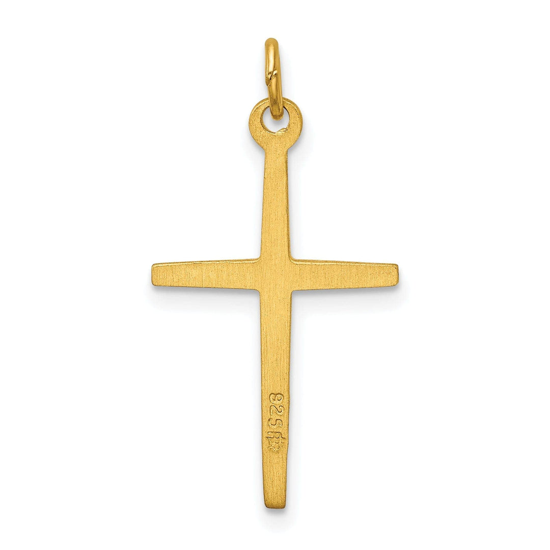Lovely Rita's Pendants & Charms Silver 24k Gold Finish Passion Cross Pendant