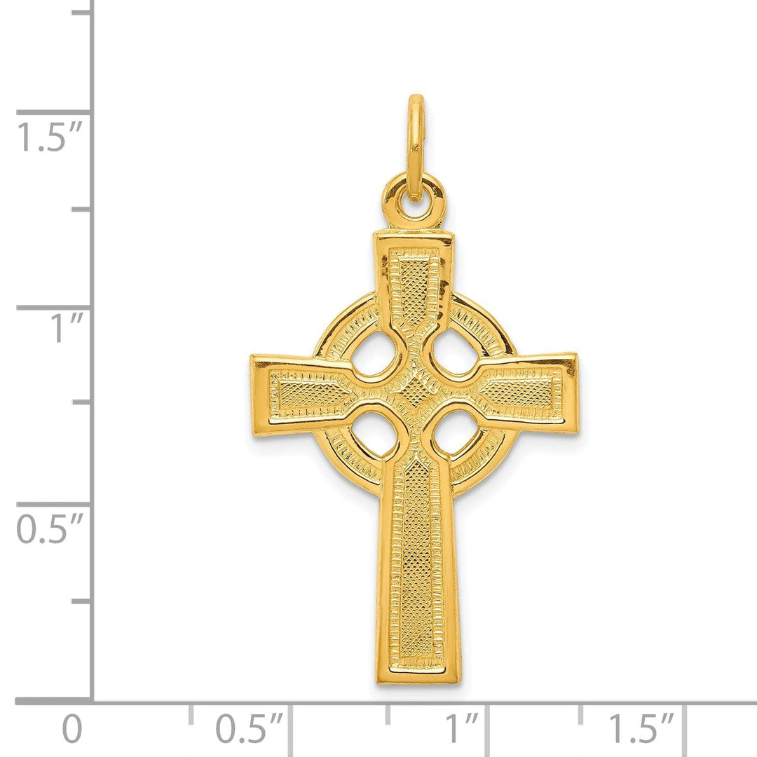 Lovely Rita's Pendants & Charms Silver 24k Gold Plated Celtic Cross Pendant