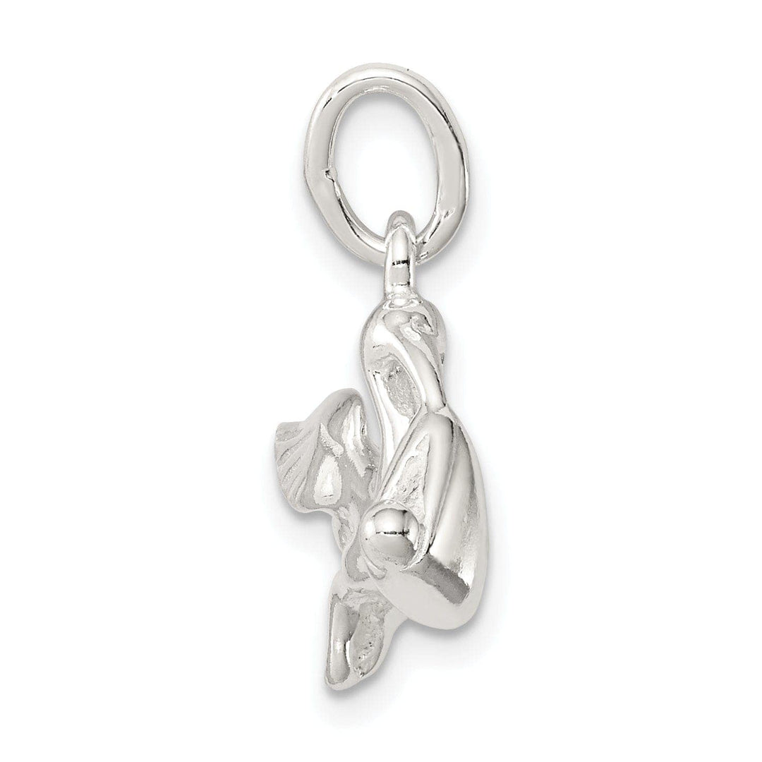 Lovely Rita's Pendants & Charms Silver 3-D Stork with Baby Charm Pendant