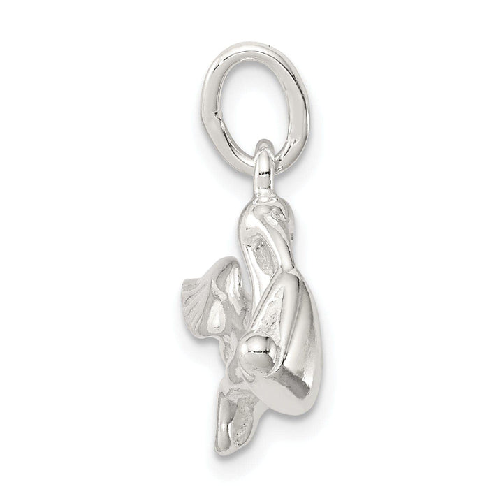 Lovely Rita's Pendants & Charms Silver 3-D Stork with Baby Charm Pendant