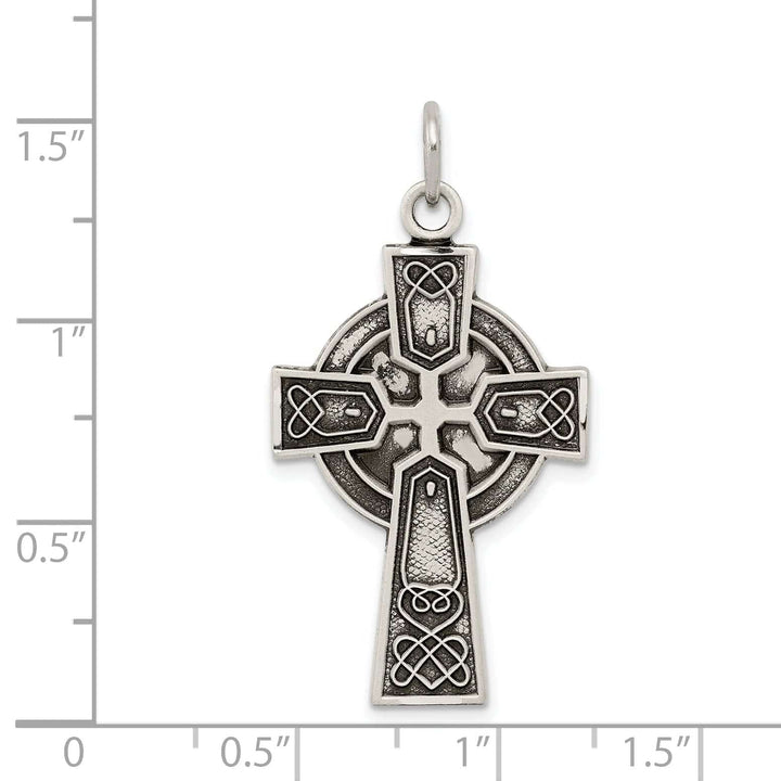 Lovely Rita's Pendants & Charms Silver Antique Satin Finish Irish Cross Pendant