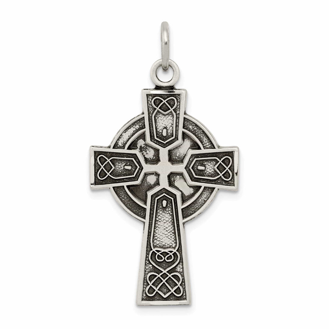 Lovely Rita's Pendants & Charms Silver Antique Satin Finish Irish Cross Pendant