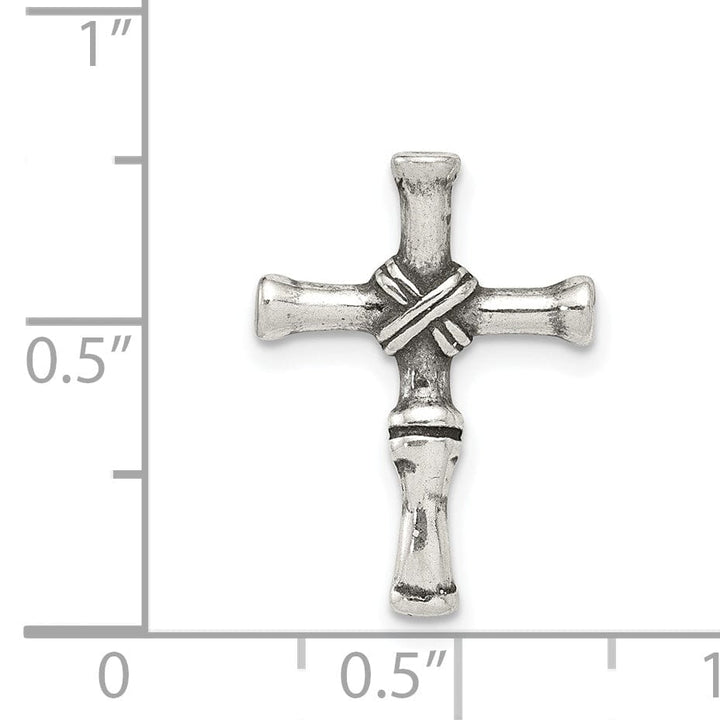 Lovely Rita's Pendants & Charms Silver Antiqued Chain Slide Cross Pendant