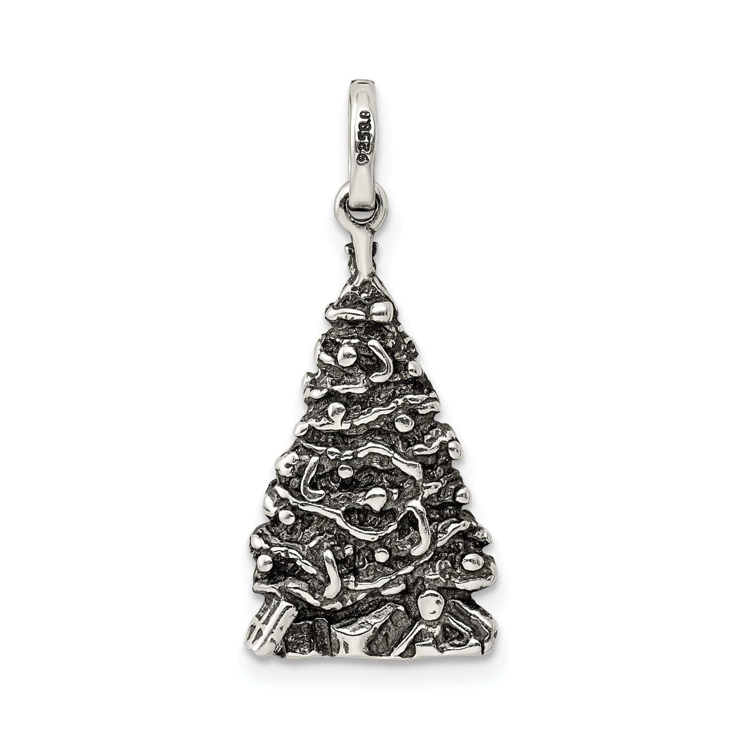 Lovely Rita's Pendants & Charms Silver Antiqued Christmas Tree Charm Pendant