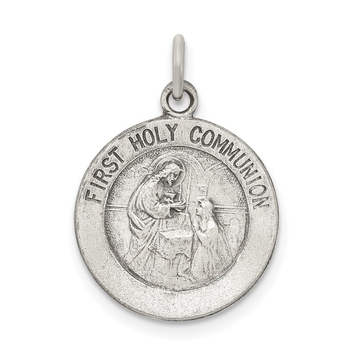 Lovely Rita's Pendants & Charms Silver Antiqued First Holy Communion Medal