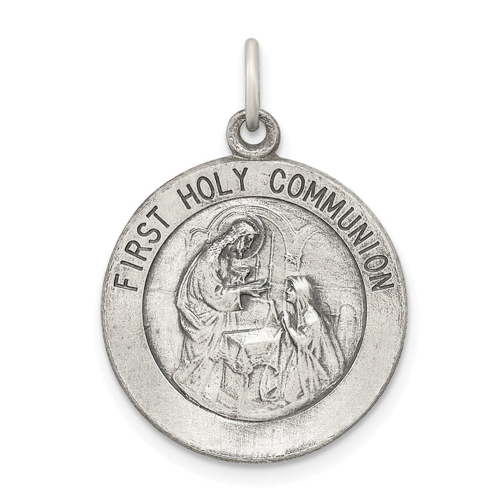 Lovely Rita's Pendants & Charms Silver Antiqued First Holy Communion Medal