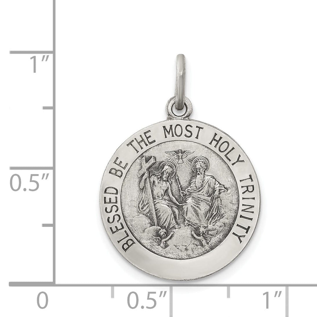 Lovely Rita's Pendants & Charms Silver Antiqued Holy Trinity Medal Pendant