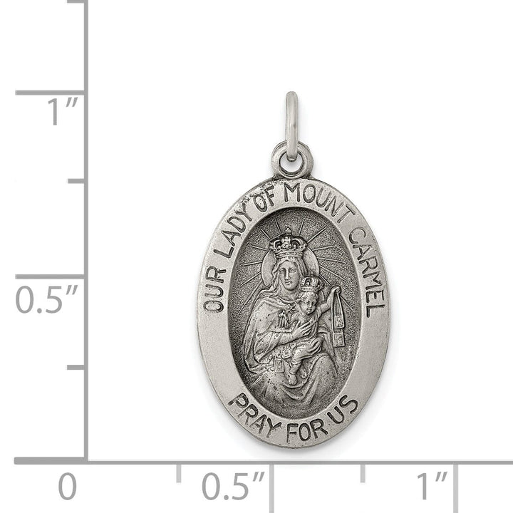 Lovely Rita's Pendants & Charms Silver Antiqued Our Lady of Mt.Carmel Medal