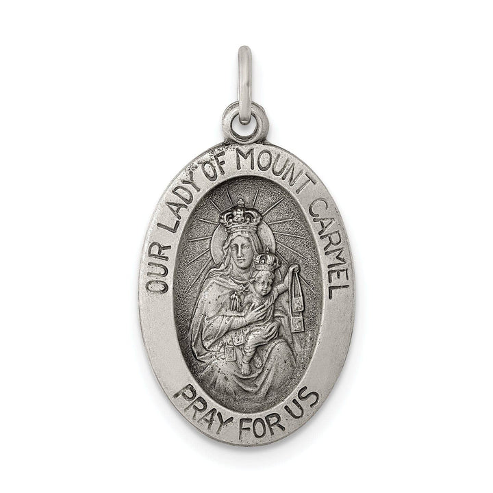 Lovely Rita's Pendants & Charms Silver Antiqued Our Lady of Mt.Carmel Medal