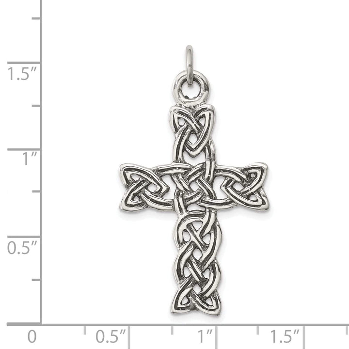 Lovely Rita's Pendants & Charms Silver Antiqued Polished Celtic Cross Pendant