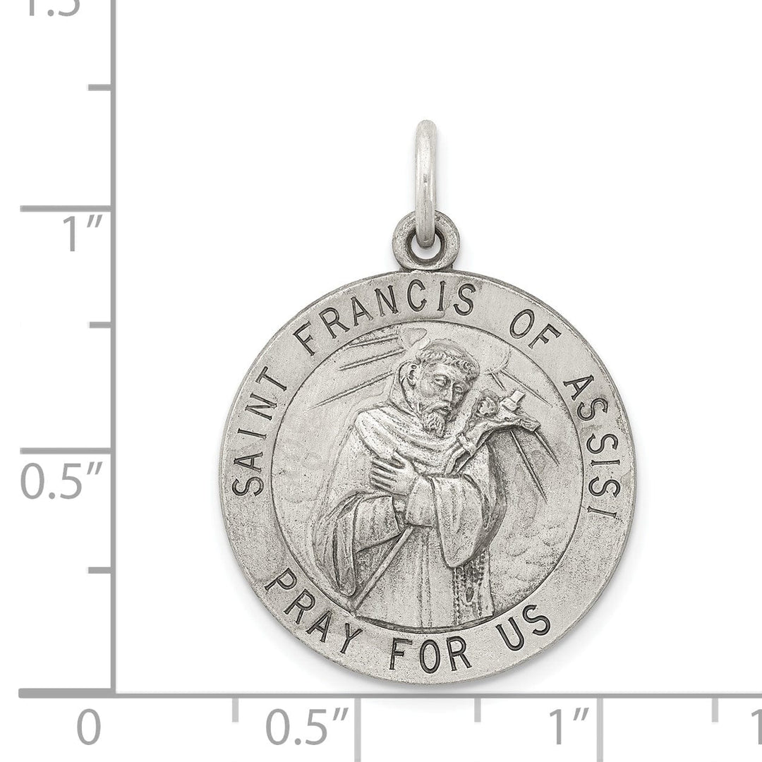 Lovely Rita's Pendants & Charms Silver Antiqued Saint Francis of Assisi Medal
