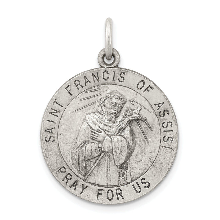 Lovely Rita's Pendants & Charms Silver Antiqued Saint Francis of Assisi Medal