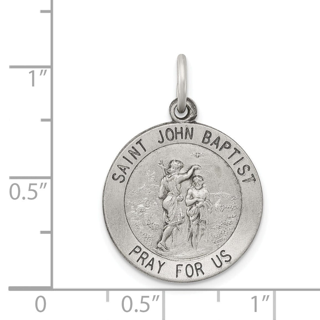 Lovely Rita's Pendants & Charms Silver Antiqued Saint John the Baptist Medal