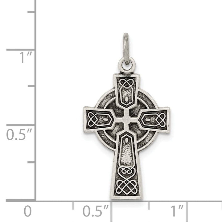 Lovely Rita's Pendants & Charms Silver Antiqued Satin Celtic Cross Pendant
