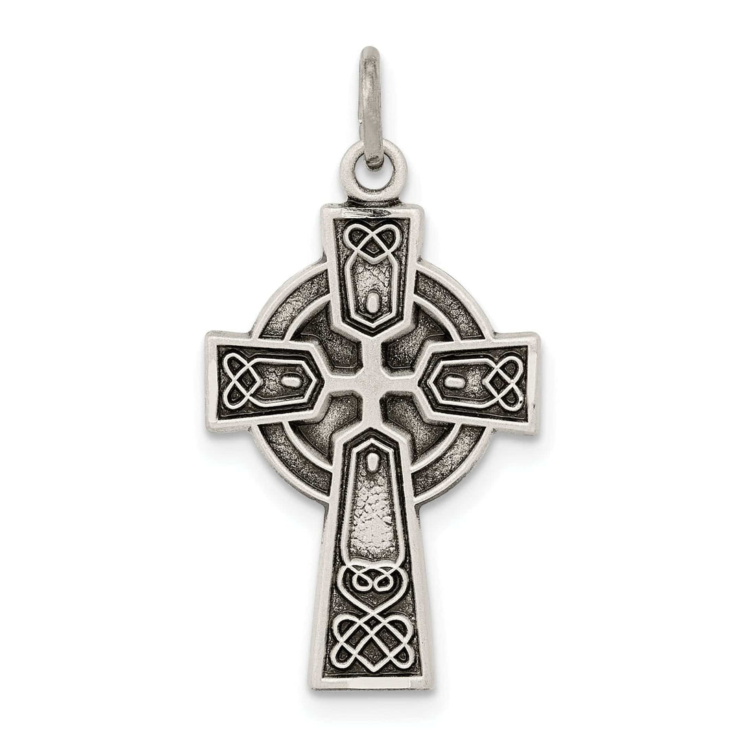 Lovely Rita's Pendants & Charms Silver Antiqued Satin Celtic Cross Pendant