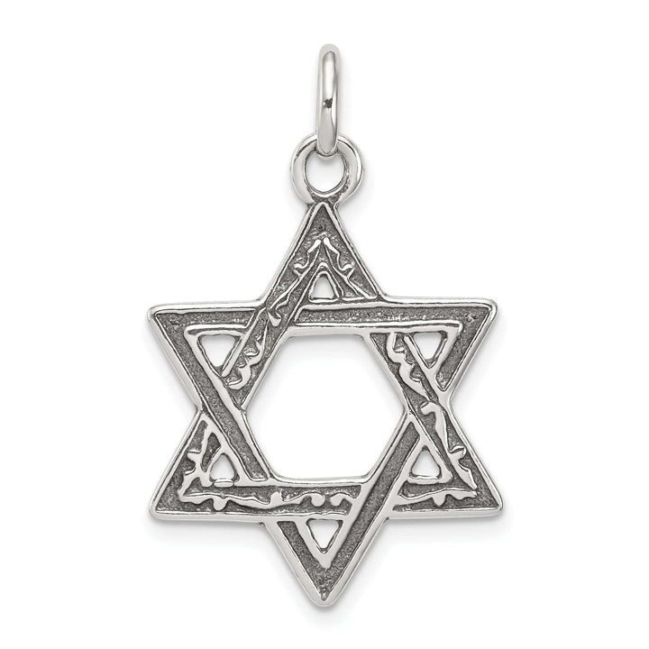 Lovely Rita's Pendants & Charms Silver Antiqued Star of David Charm Pendant