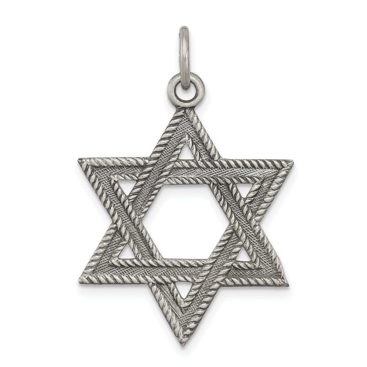 Lovely Rita's Pendants & Charms Silver Antiqued Star of David Charm Pendant