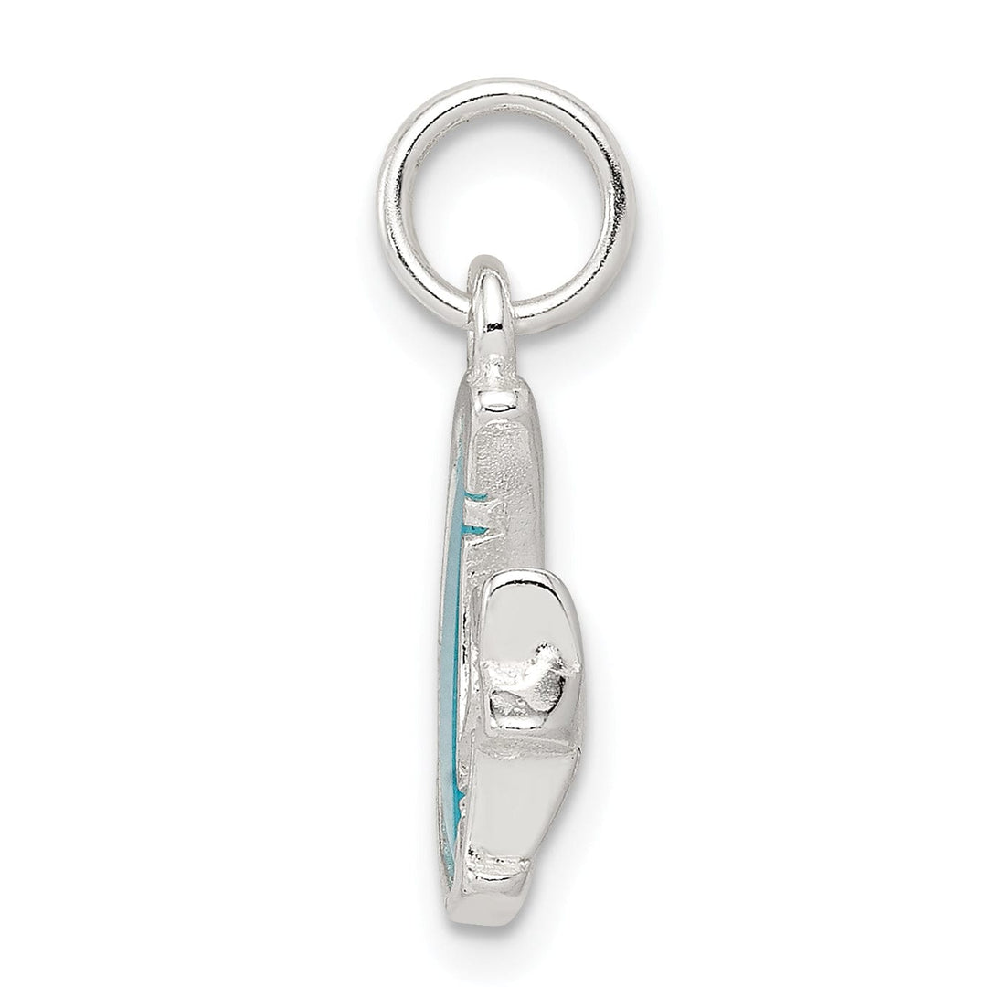 Lovely Rita's Pendants & Charms Silver Blue Enameled Moon Star Charm Pendant