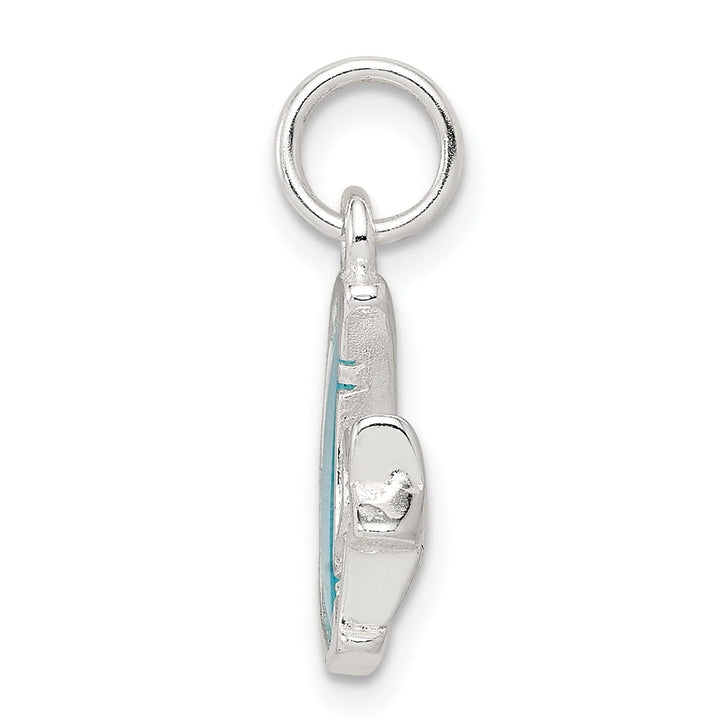 Lovely Rita's Pendants & Charms Silver Blue Enameled Moon Star Charm Pendant