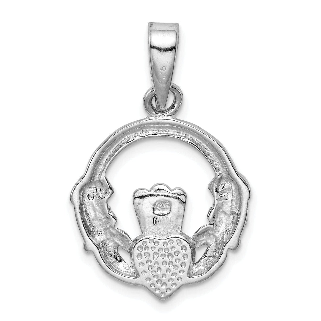 Lovely Rita's Pendants & Charms Silver Blue Inlay Opal Irish Claddagh Charm