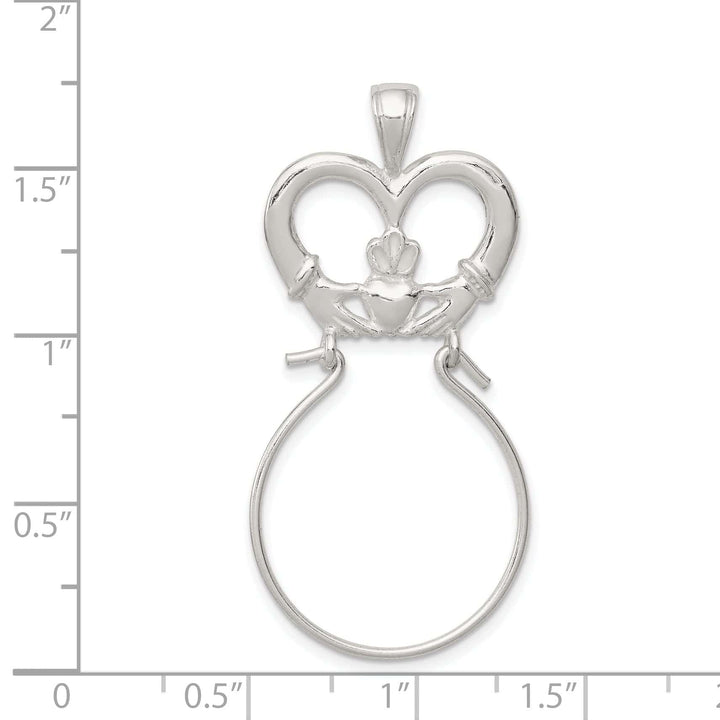 Lovely Rita's Pendants & Charms Silver Claddagh Design Charm Holder Pendant