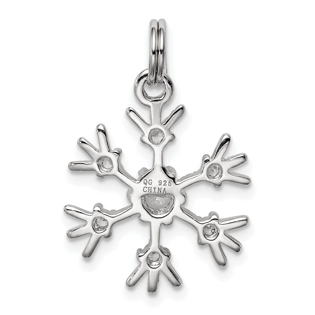 Lovely Rita's Pendants & Charms Silver Clear Cubic Zirconia Snowflake Pendant
