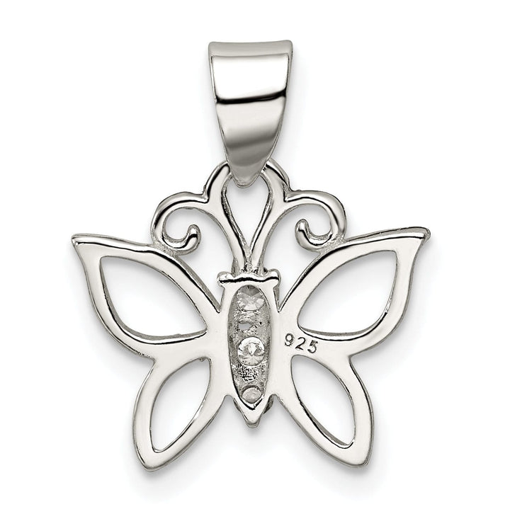Lovely Rita's Pendants & Charms Silver Cubic Zirconia Butterfly Charm Pendant