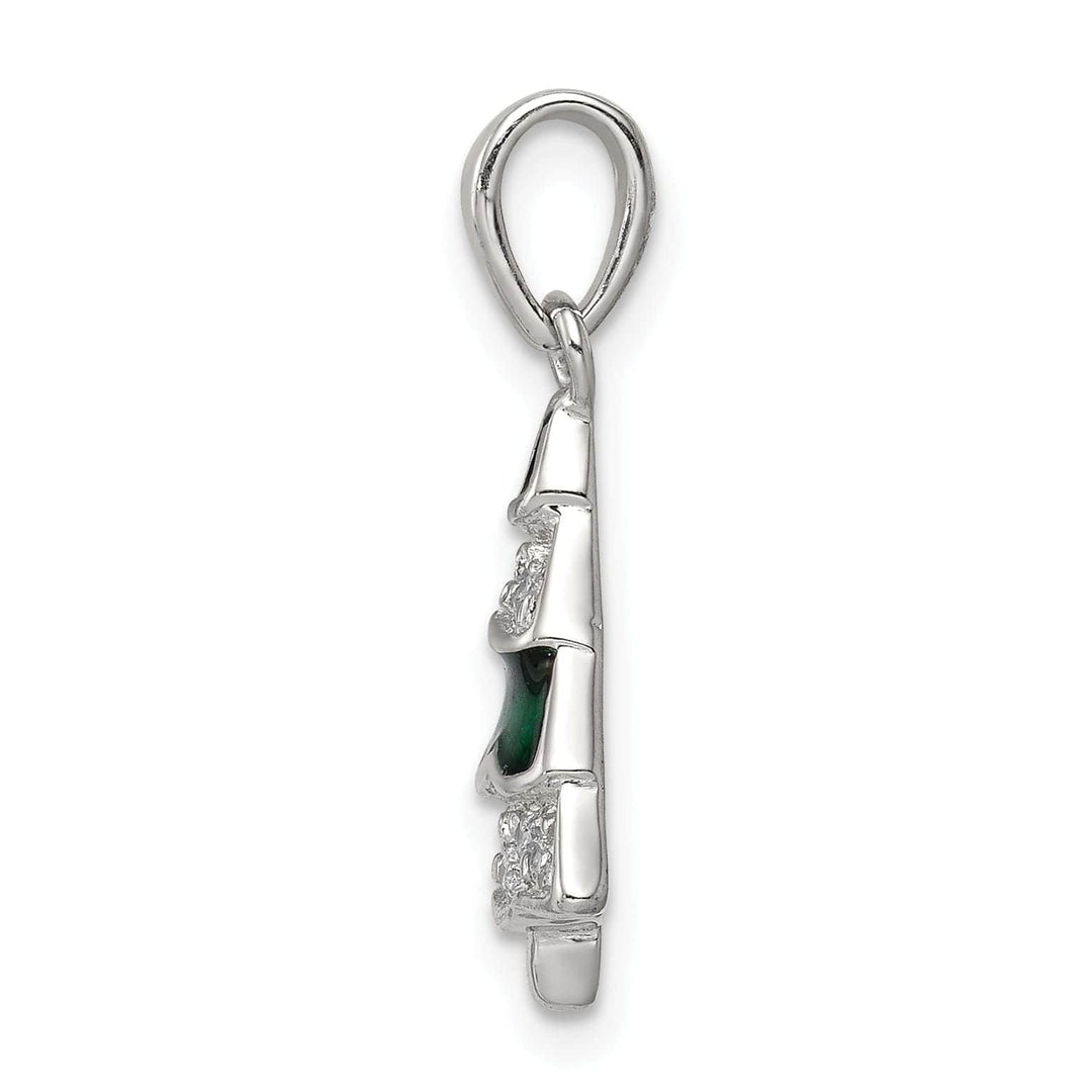Lovely Rita's Pendants & Charms Silver Cubic Zirconia Christmas Tree Pendant