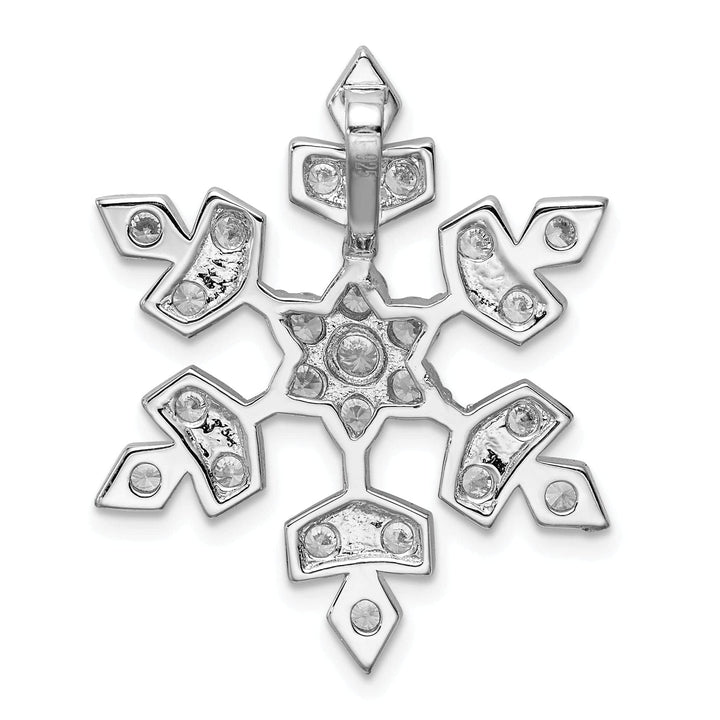 Lovely Rita's Pendants & Charms Silver Cubic Zirconia Snowflake Slide Pendant
